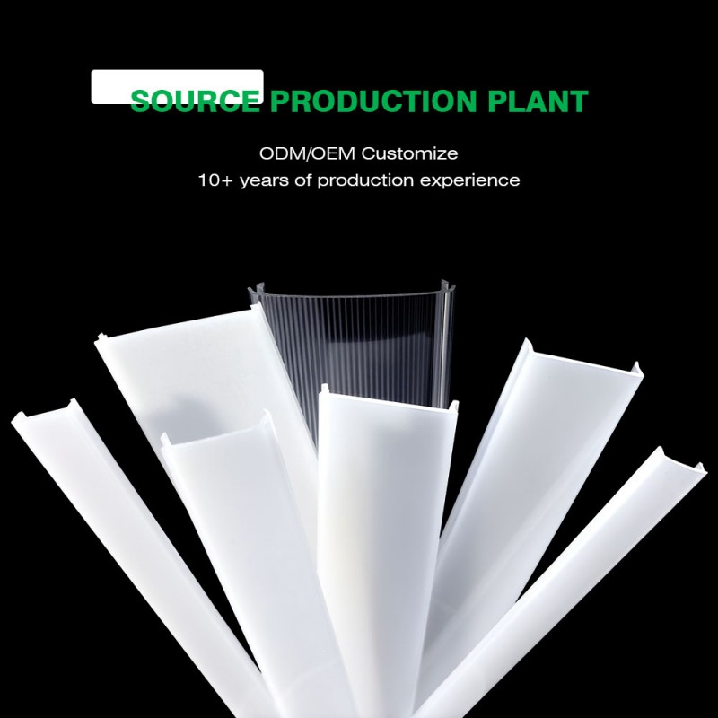 Chụp đèn ép đùn trong suốt Polycarbonate