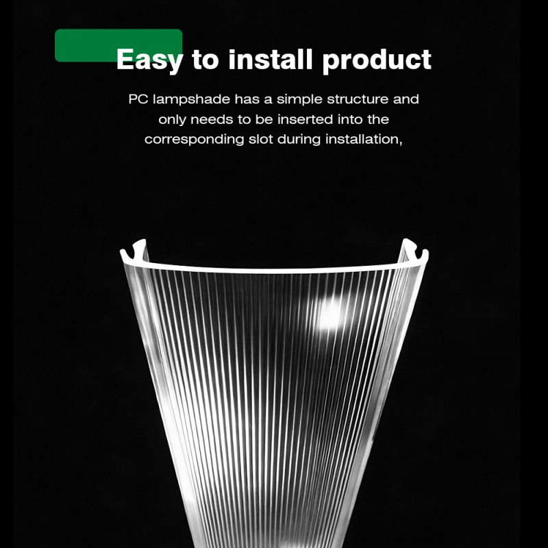 Chụp đèn ép đùn trong suốt Polycarbonate